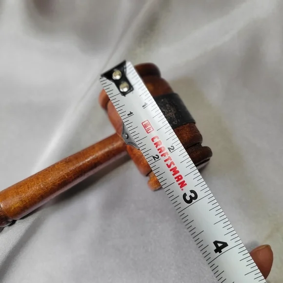 Circa "1940" Gavel Hammer Light Wood Judge Auctioneer Politician 9” L Engraved - Picture 10 of 12